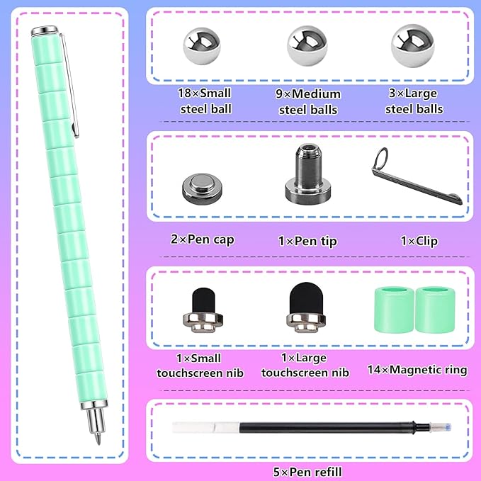 Fidget Pens Gifts for Teen Girls - Christmas Stocking Stuffers for Teen Boys, Unique Birthday Gifts for Men Women, Cool Gadget Stress Anxiety Relief for Adults Valentines Day White Elephant Present