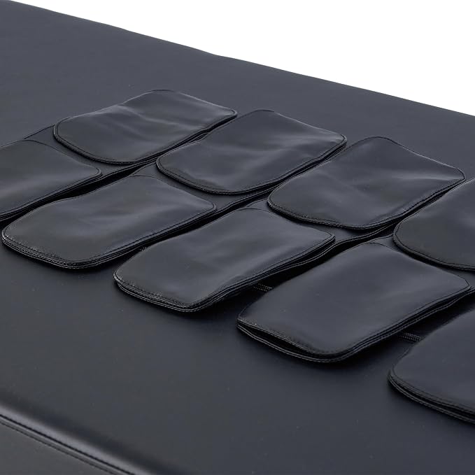 Master Massage 30”AirMaster-II with Airwave Full Body Stretching Portable Massage Table with Airbags 3D Lumbar Traction for Professional & Home Use Chiropractic Table (Black with Mahogany color frame)
