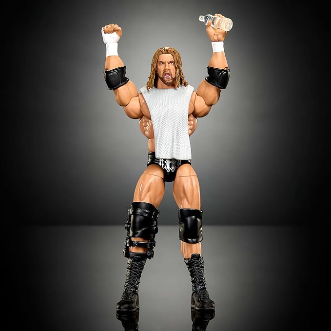Mattel WWE Elite Collection Action Figure & Accessories, Premium Live Event Triple H Set, SummerSlam Series with Jesse “The Body” Ventura Build-A-Figure Parts