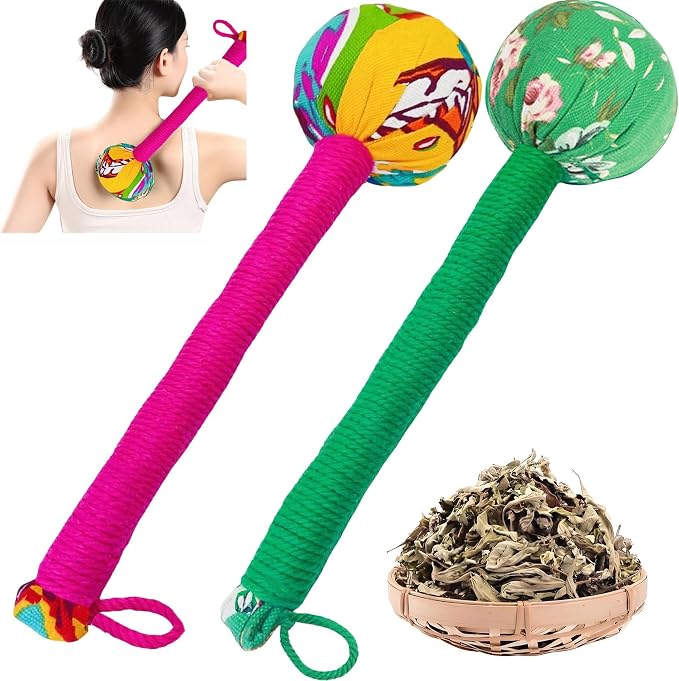 Body Massage Hammer, Manual Back Massager Tool for Body Relief | This Mugwort Massage Hammer Eases Back, Neck & Shoulder Muscle Tension, Perfect for Daily Relaxation at Home and Office