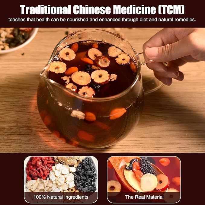 Kidney Tea 30 Bags Ginseng Six Treasure Tea Formula Traditional Chinese Herbal Kidney Cleanse Detox Repair for Women & Men