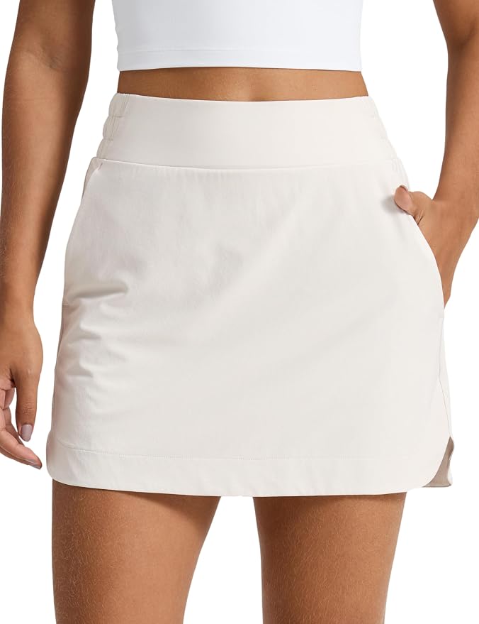 CRZ YOGA High Waisted Dolphin Golf Skirt | Built-in Shorts with Pockets, Quick-dry, Tennis, A Line, Mini, Skort for Women