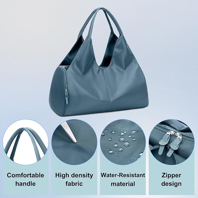 Forestfish Yoga Gym Bag For Women With Shoes Compartment & Wet Dry Storage Pockets Lightweight Duffel Bag, Navy