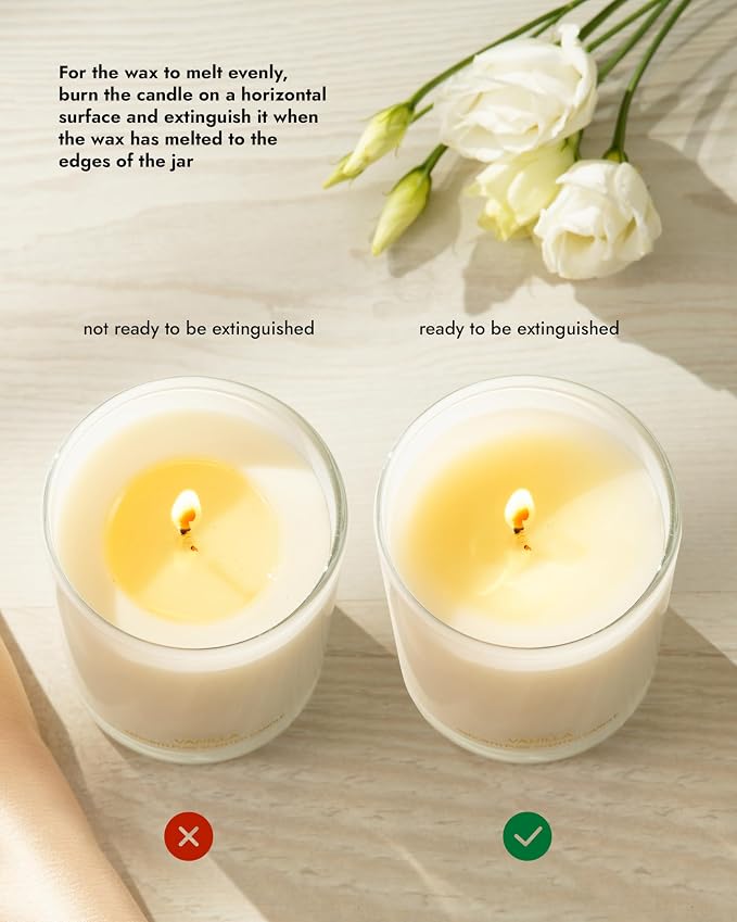 96NORTH Luxury and Pure Vanilla Candles | 3 Wick and 1 Wick Jar Candles | Relaxing Aromatherapy Aesthetic Candle