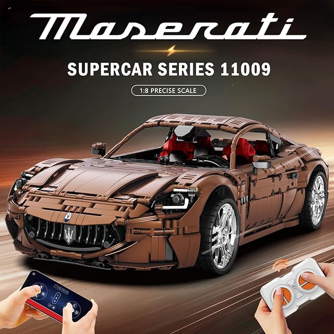 Sports Car Building Blocks Set for Adults, Remote Control 1:8 Racing Car Vehicle Toy Model Building Kit for Kids, 11009, Creative Gifts for Boys Girls Adults 14+ (5480PCS)