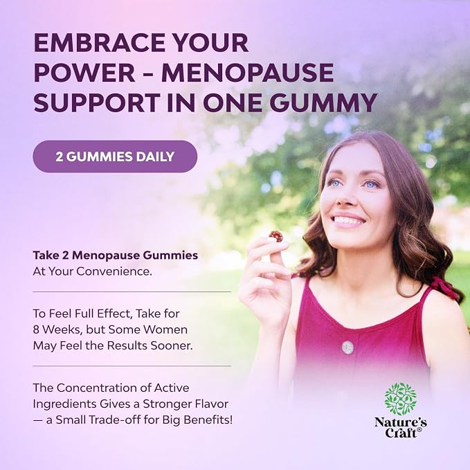 Womens Menopause Gummies with Dong Quai - Menopause Vitamins for Women with Ashwagandha - Holistic Support for Hot Flashes Night Sweats and Mood Swings - Pre & Post Supplements - 90 Count