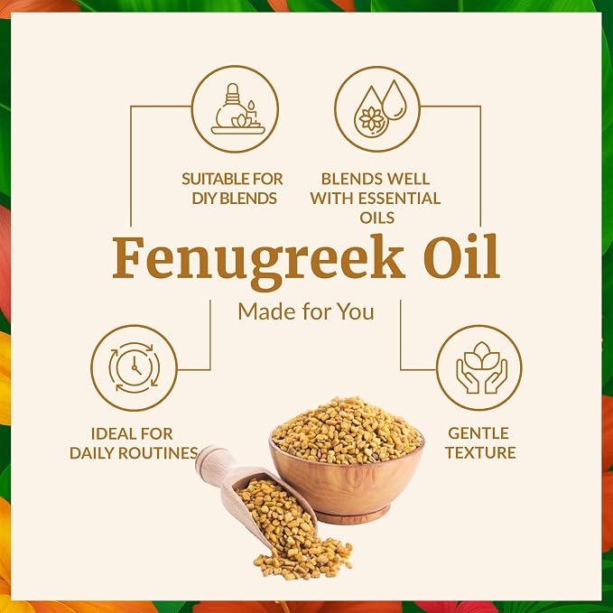 SVA Fenugreek Oil 1 Fl Oz - for Face, Skin Care, Hair Care, Scalp Massage & Body Massage – Carrier Oil with Dropper