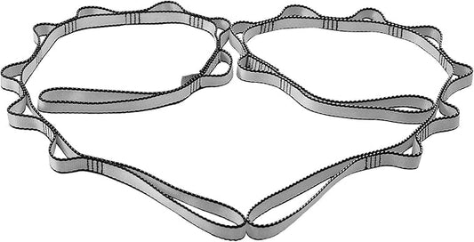 DASKING 23KN (5070 lbs) Heavy Duty Straps - 2 Pack Adjustable Daisy Chain Webbing for Aerial Yoga, Hammock, Fitness & Rigging - CE/EN566 Certified, Red/Grey