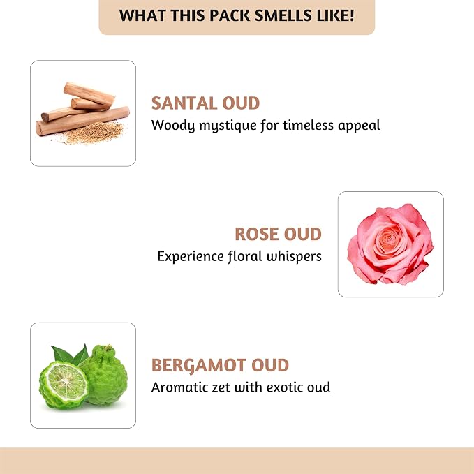 Folkulture Essential Oils Set for Diffuser | Set of 6 Luxury Floral & Oud Fragrance Oils | Orchid Oud, Rose Oud & Warm Sensual Blends | Aromatherapy & Home Fragrance Gift Set