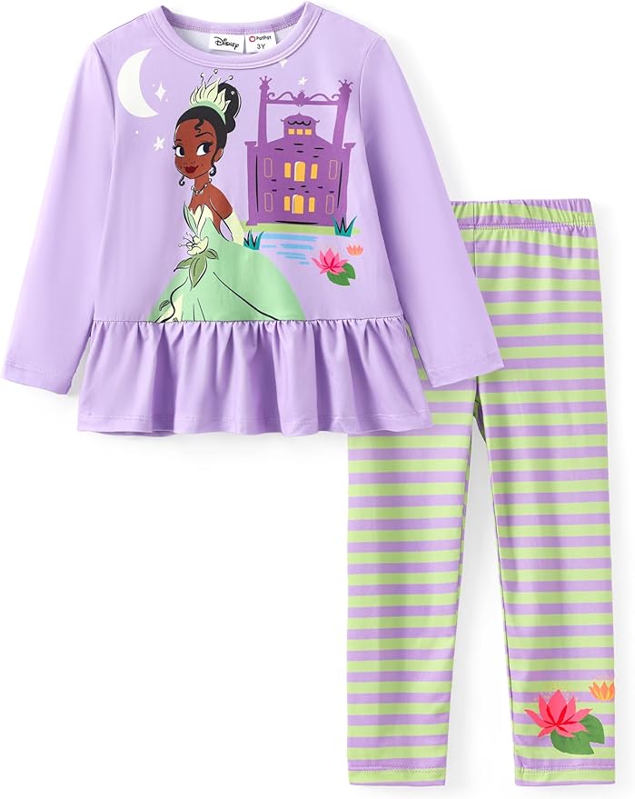 Disney Minnie Mouse Frozen Princess Marvel Toddler Girls Clothes Long Sleeve Sweatshirt + Leggings 2pcs Outfits Set 2-6Y