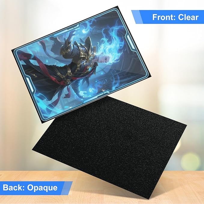 Black Card Sleeves Fit for MTG, 300 Pack Perfect Fit Standard Card Sleeves for Trading Cards Sports Cards Baseball Cards TCG, Sturdy and Nice Shuffling
