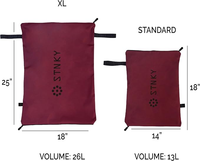 STNKY Bag Pro - Laundry Bag - Wash Bag for Health Workers, Sports, Fitness & Travel (Standard, Burgundy)