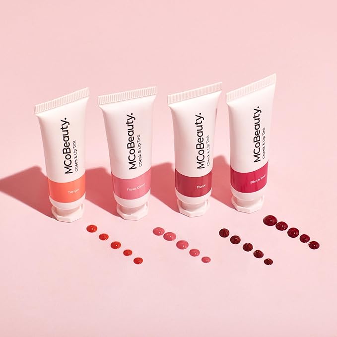 MCoBeauty - Cheek and Lip Tint - Dewy Gel-Cream Formula for Buildable Color - Multi-Use with a Soft Radiant Finish - Tango, True Orange Shade - Liquid blush for Cheeks & Lips
