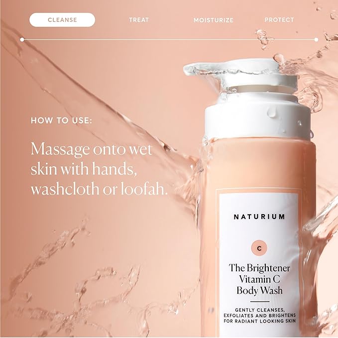Naturium The Brightener Vitamin C Body Wash, Gentle Cleanser for Smoother-Looking Skin, Removes Dirt, Oil & Other Impurities, 16.9 oz
