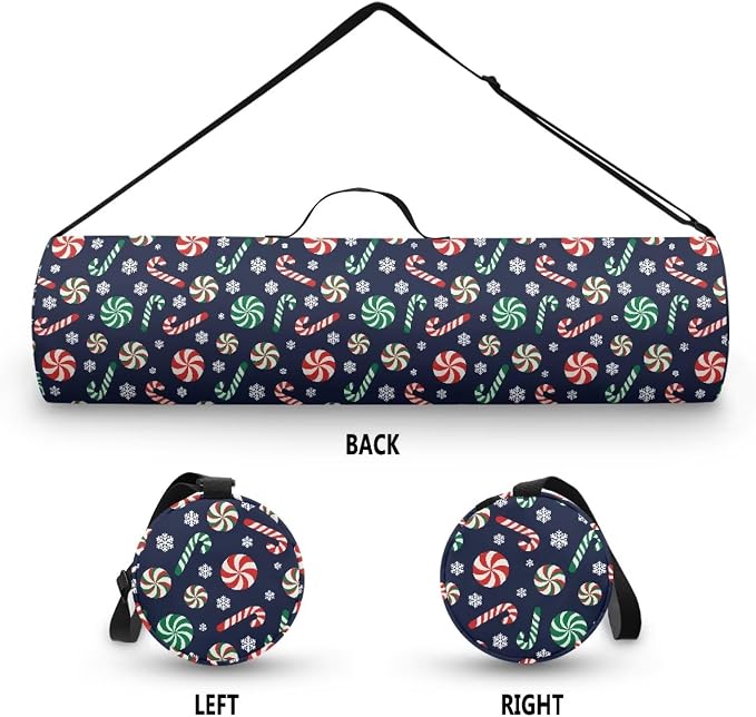 Yoga Mat Bag with Adjustable Shoulder Strap and Handle Zipper, 30in Wide x 6.3in Diameter for Yoga Mat Storage