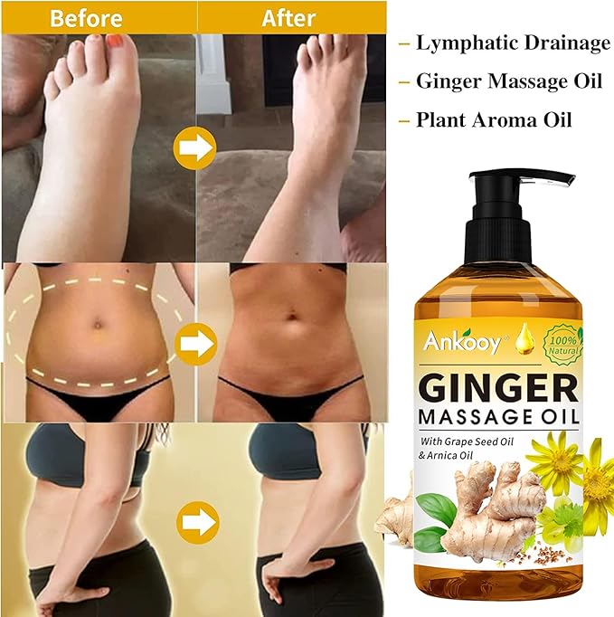 3 Pack Massage Oil for Massage Therapy,Sore Muscle Arnica Oil & Relaxing Lavender Oil & Ginger Oil Lymphatic Drainage & Massage Ball,Massage Kit Gifts for Women Men,Spa Gifts Birthday Gifts for Women