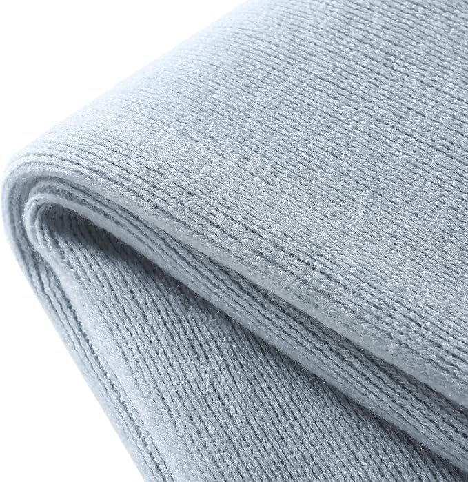 Homiest Pale Blue Knitted Throw Blanket with Fringe, 50x60 Inch | Pure Acrylic, Lightweight & Breathable, All-Season Use, Machine Washable, Wrinkle & Fade Resistant, for Couch Sofa And Bed