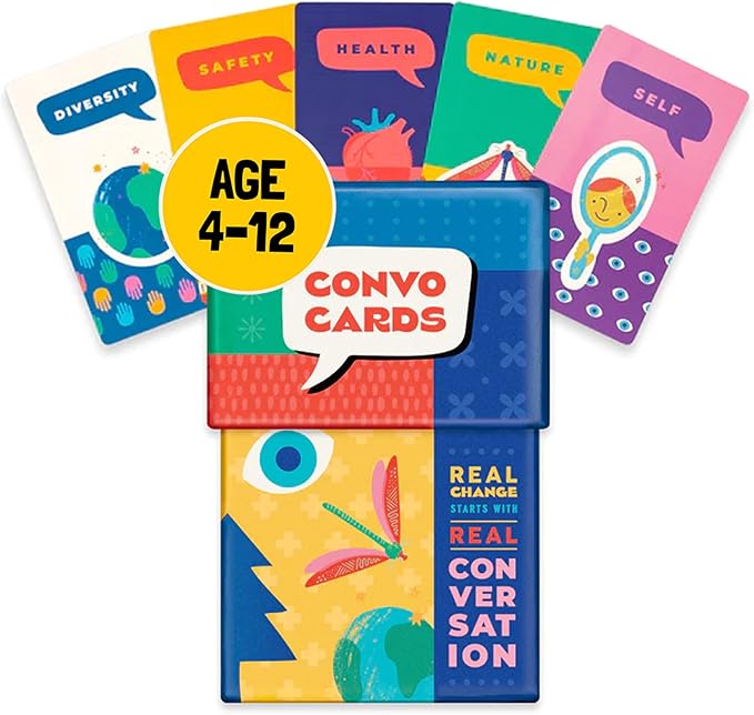 Bright Littles Conversation Cards - Family Bonding & Development Edition: Engage Kids & Parents in Mindful Discussion - Interactive Deck for Group, Table Topics & Game - Connect, Talk, and Grow