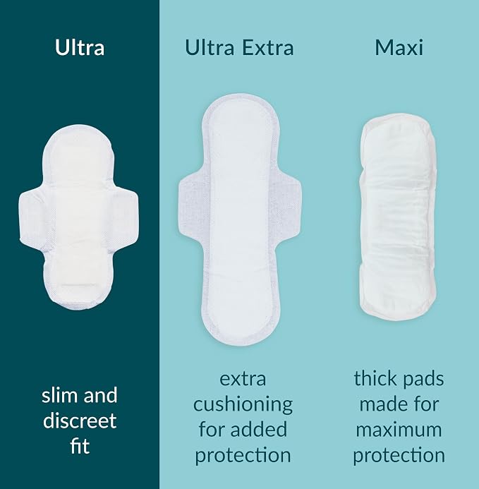 Natracare Slim Fitting Ultra Pads with Wings, Long, Made with Certified Organic Cotton, Ecologically Certified Cellulose Pulp and Plant Starch (1 Pack, 10 Pads Total)