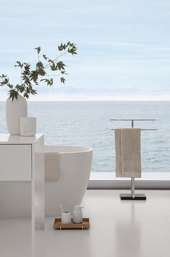 Blomus Fraga Scented Candle Lily White L, Soy Wax Candle in Concrete Look