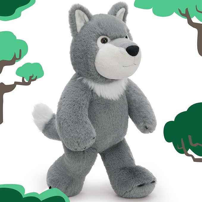 MaoGoLan Big Wolf Plush Toy 22'' Large Wolf Stuffed Animal Fluffy Wolves Stuffy for Kids Girls Boys Party Favors Christmas Valentine's Day Easter Birthday