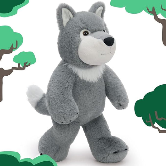 MaoGoLan Big Wolf Plush Toy 22'' Large Wolf Stuffed Animal Fluffy Wolves Stuffy for Kids Girls Boys Party Favors Christmas Valentine's Day Easter Birthday