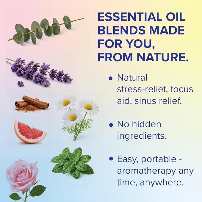 MOXĒ Nasal Inhaler Bundle, 8 Essential Oil Blends, Aromatherapy Sticks, Warming & Cooling Fragrances, Undiluted Oil, Natural Ingredients