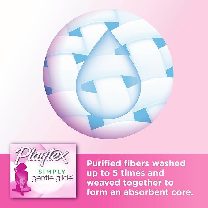 Playtex Simply Gentle Glide Tampons, Ultra Absorbency, Fragrance-Free - 36ct