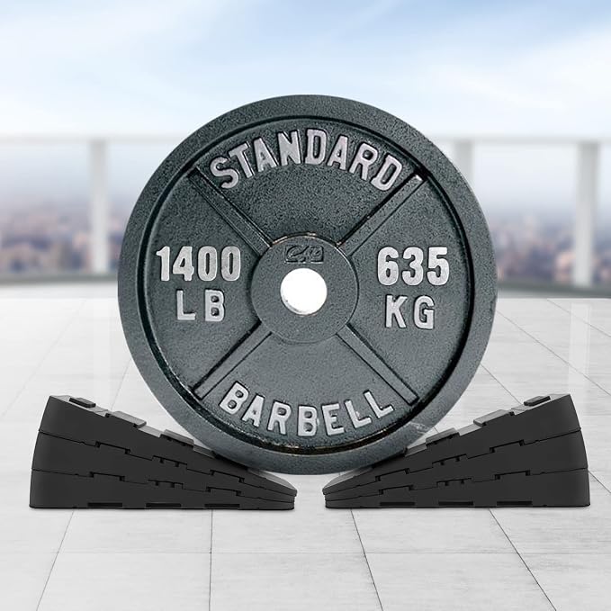 UNMERA Squat Wedge Block 6PCS Adjustable Non-slip Rubber Squat Ramp,squat Wedge For Heel Elevated Squat,Weight Lifting,Calf Stretcher, Deadlift Squat Improve Mobility Balance And Strength Performance
