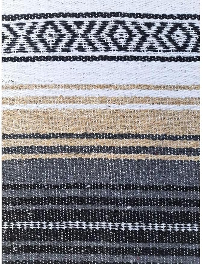 Open Road Goods Bulk Falsa Blankets - Handwoven Authentic Mexican Falsa - Great for Weddings, Yoga, Beach, Picnics, or Mexican Throw! (Tan, 7 Pack)