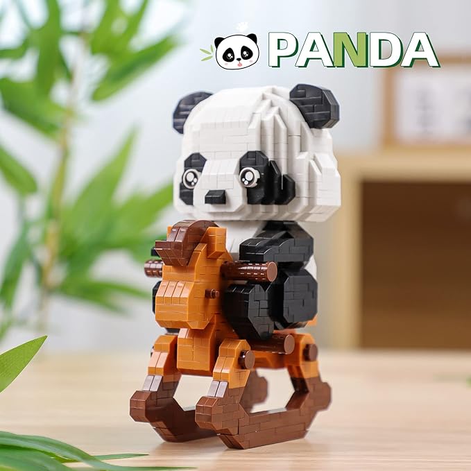 QLT QIAOLETONG Mini Animals Building Blocks Sets for Goodie Bags, Party Favors for Kids 12+ 14+, 1262 PCS Small Set Micro Mini Cute Panda Building Toy Bricks for Adults, Birthday, Carnival Prizes