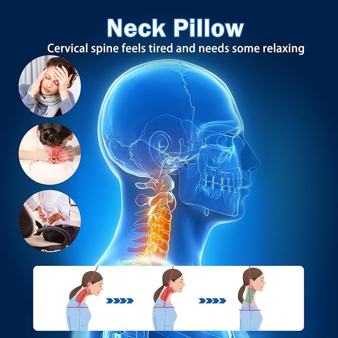Cervical Neck Roll Pillow, Foam Round Bolster Pillow, Cylinder Pillows with Removable Washable Cover for Sleeping, Bed, Legs, Back, Yoga, Travel, Home, Office (Gray Style 1, 4.7inch H X 17inche L)