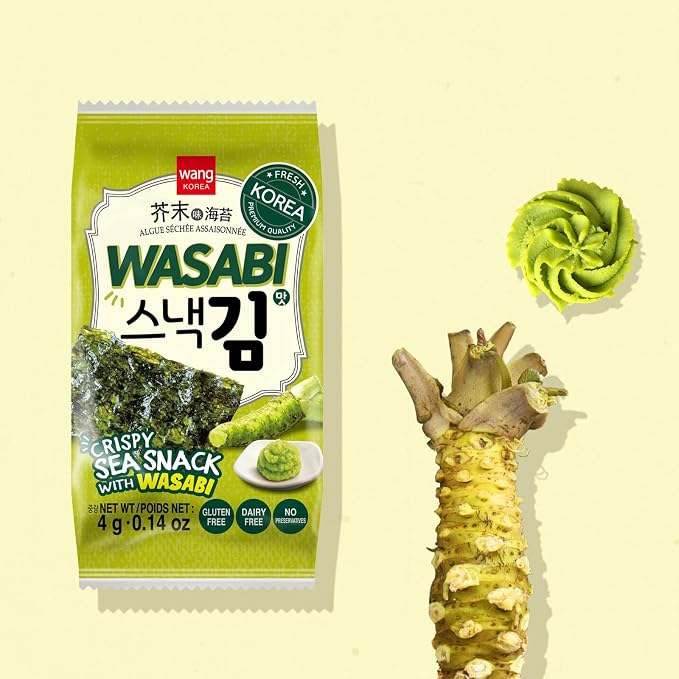 Wang Korean Seaweed Snack, Classic and Wasabi
