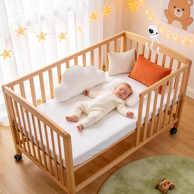 Tripod Baby Monitor Mount for HelloBaby HB6550/ HB6560/ HB65/ HB6351/ HB40/ HB6339/ HB6336, ANMEATE SM935E Monitor, Flexible Baby Camera Stand with 1/4" Screw – Portable, No Drilling
