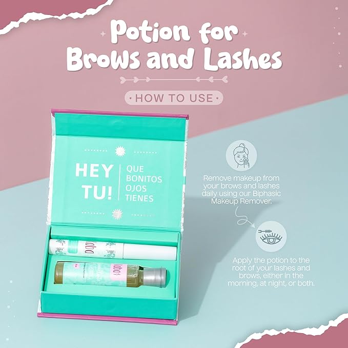 Kaba Eyelash Growth Serum for Longer, Thicker & Stronger Eyelashes with Essential Oils. Dermatologist Tested. Includes Makeup Remover Oil - Improved Formula