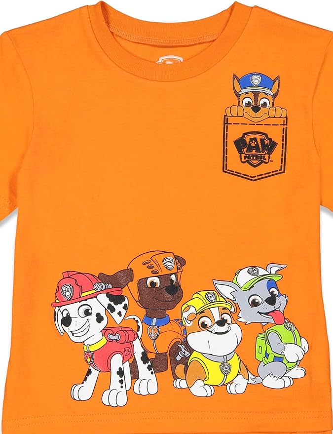 Nickelodeon Paw Patrol T-Shirt and French Terry Shorts Outfit Set Infant to Big Kid Sizes (12 Months - 10-12)