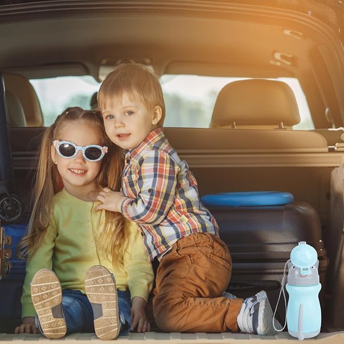 Portable Car Potty Urinal for Boys, Blue Travel Urinal Bottle with Leak-Proof Cap, Lightweight Emergency Toilet for Outdoor and Road Trips