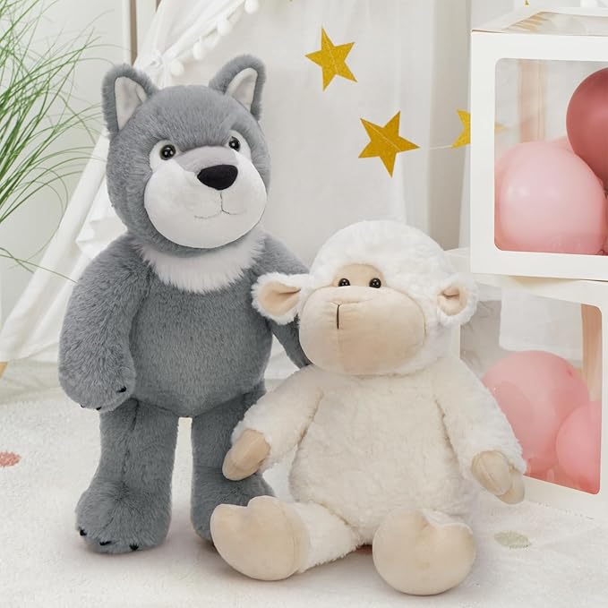 MaoGoLan Big Wolf Plush Toy 22'' Large Wolf Stuffed Animal Fluffy Wolves Stuffy for Kids Girls Boys Party Favors Christmas Valentine's Day Easter Birthday