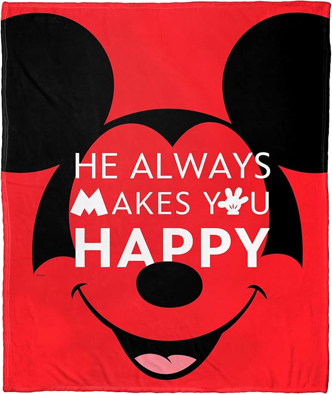 Northwest Disney 100 Silk Touch Throw Blanket, 50" x 60", He Makes You Happy