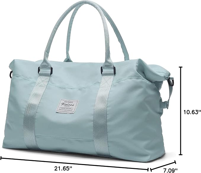 Travel Duffel Bag, Carry On Overnight Weekender Bags for Women | Travel Bag with Wet Pocket & Trolley Sleeve, For Spirit Airlines 18x14x8 Personal Item Bag