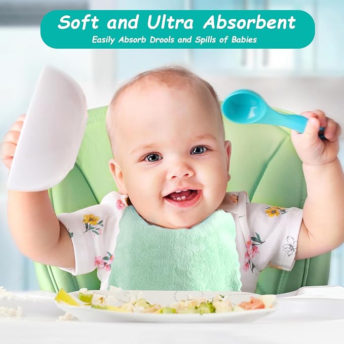 HOMEXCEL Baby Washcloths 12 Pack-Microfiber Baby Bath Face Towel 11.5 x 11.5 Inch Extra Absorbent and Soft Burp Cloth and Wash Cloths for Newborn-Infants and Toddlers-Gentle On Sensitive Skin