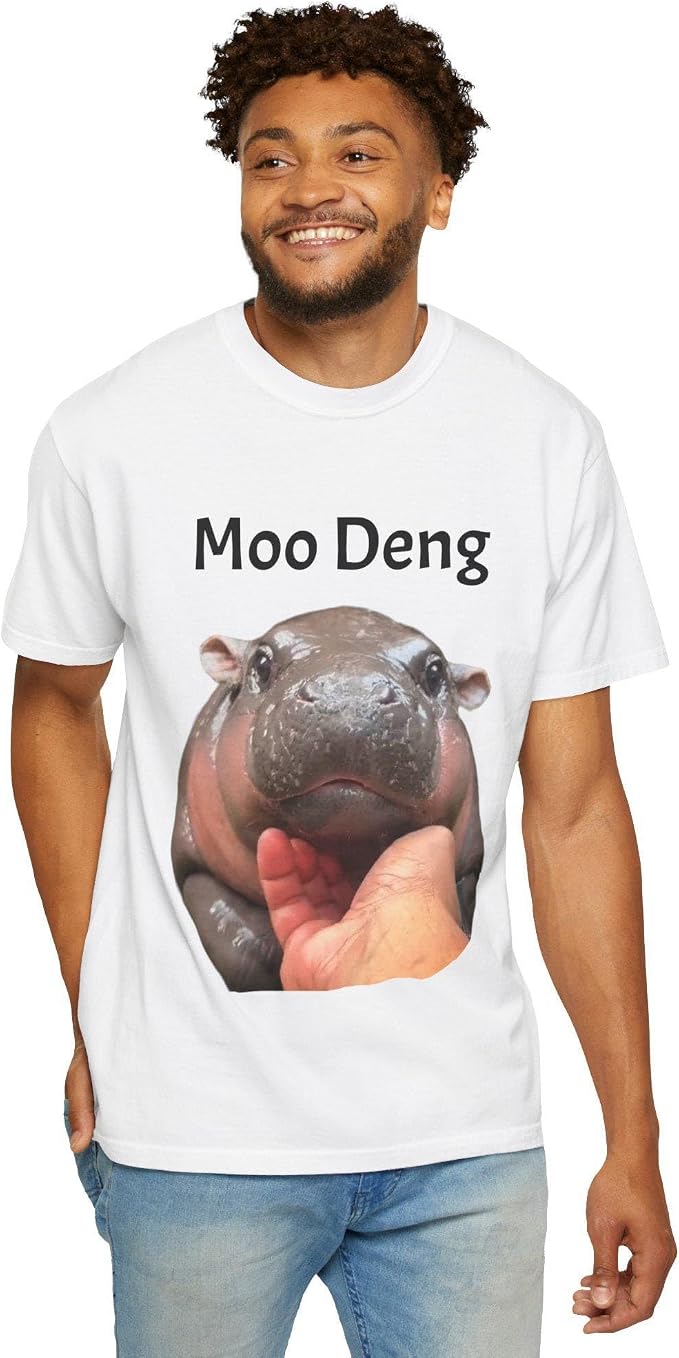 YOUNG GREEN Moo Deng Cute Sweatshirt Moo Deng Bouncy Pig T-Shirt The Cute Baby Hippo Sweatshirt Gift For Womens