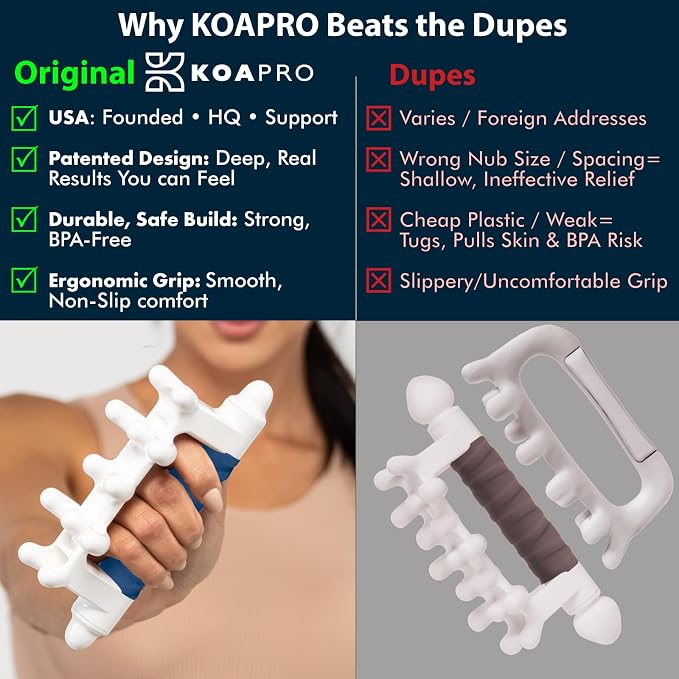 KOA KOAPRO Fascia Tool for Cellulite Area - Trigger Point Massage Tool for Deep Tissue, Full Body Massage, Back and Neck Massager, Muscle Massager for Legs, Fascia Massage Tool