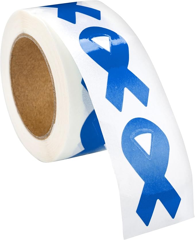 250 Small Ribbon Shaped Awareness Stickers - Perfect for Decoration, Awareness Events, Support Groups and Fundraing