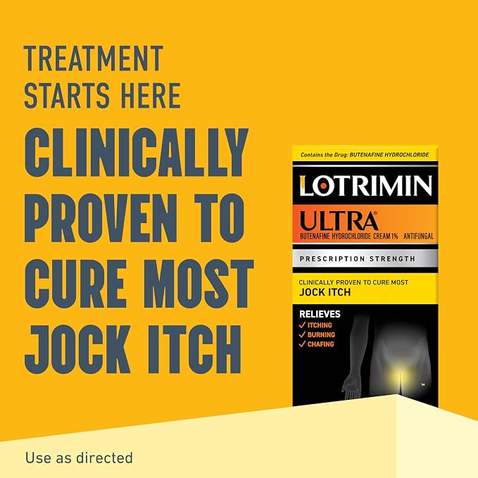 Lotrimin Ultra Jock Itch Cream - Powerful Butenafine Hydrochloride Treatment for Jock Itch, 0.42 Ounce (12 Grams) (Packaging May Vary)