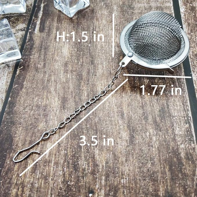 Loose Leaf Tea Steeper, Tea Ball Infusers for Loose Tea,Extra Fine Mesh Tea Strainer Tea Diffusers,Stainless Steel Tea Filter for Brew Leaf Tea Flavoring Herbal Spices Seasonings (8)