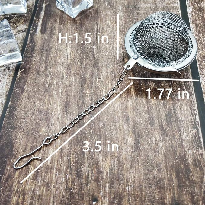 Loose Leaf Tea Steeper, Tea Ball Infusers for Loose Tea,Extra Fine Mesh Tea Strainer Tea Diffusers,Stainless Steel Tea Filter for Brew Leaf Tea Flavoring Herbal Spices Seasonings (10)