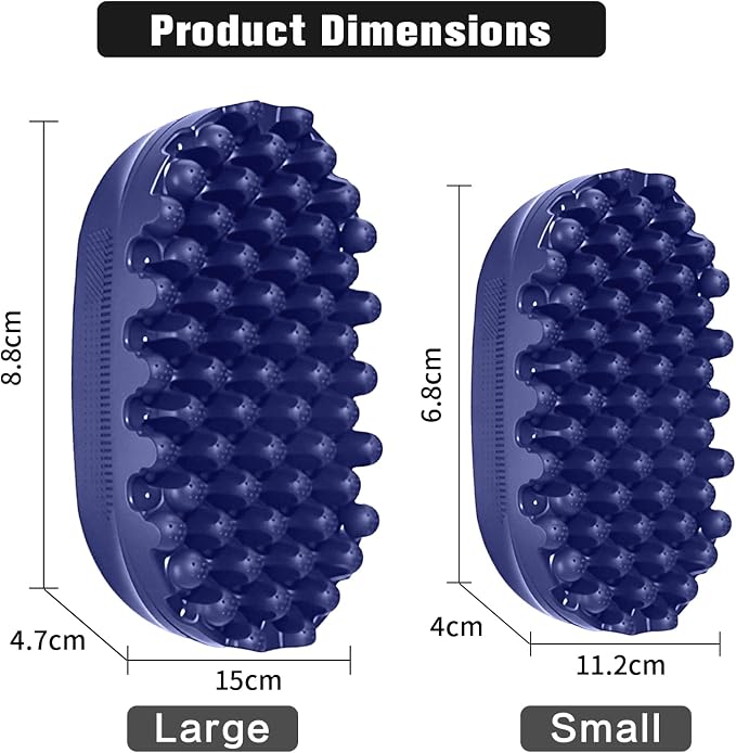 Rubber Curling Hair Brush，Premium Twist Tool for Afro Hair，Ideal for Curly, Coiled, 4C Hair，Quick & Easy Styling，Blue