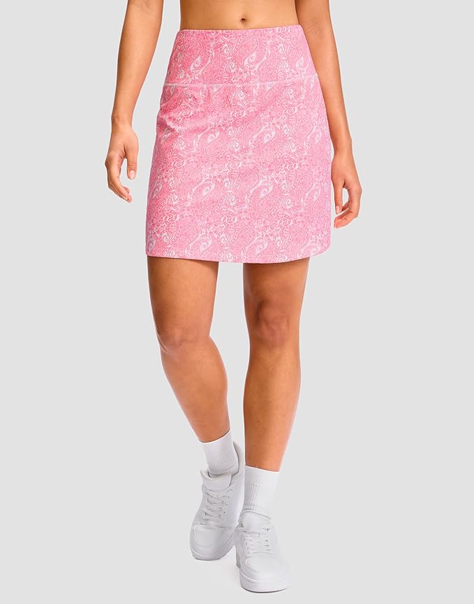 G Gradual 16"/18" Skorts for Women Golf Skirt with 2 Pockets Summer Casual | Built-In Shorts, High Waist, Soft 4-Way Stretch, Breathable Mesh Liner, Tennis Pickleball Athletic Wear, Easy To Match