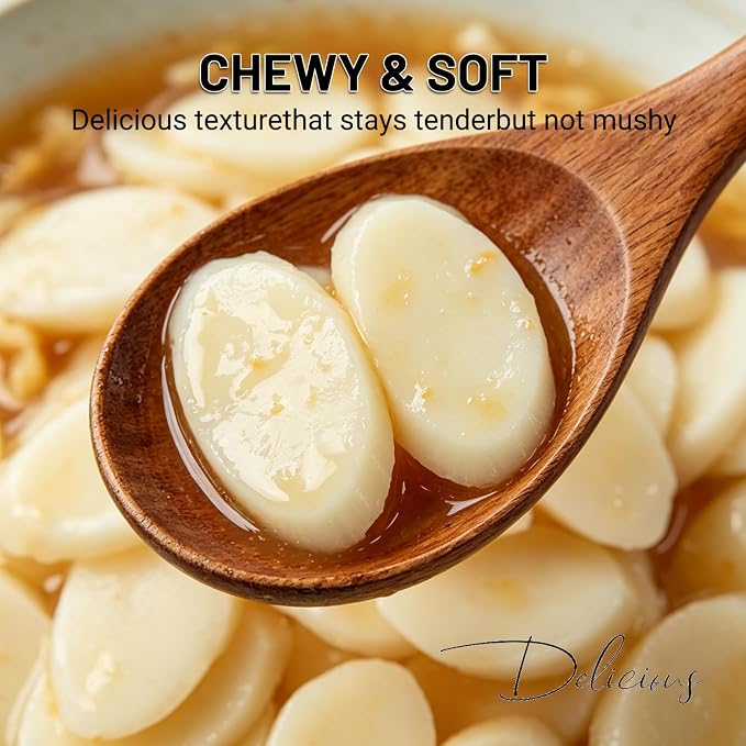 APEXY Sliced Korean Rice Cakes for Tteokguk Soup, Authentic Chewy Oval Rice Cake Slices, Gluten Free Korean Rice Cakes for Hot Pot, Stir Fry & Asian Cooking, 21 oz Pack of 2